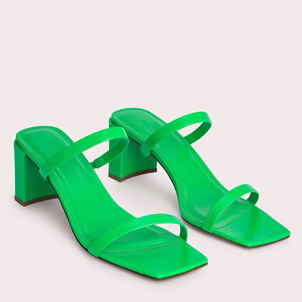BY FAR TANYA SUPER GREEN GLOSS LEATHER